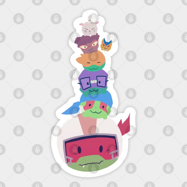 Kawaii ROTTMNT Sticker by Elisamakesart